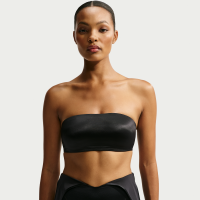 Vendbar NikeSKIMS Satin Shine Bandeau-bh til kvinder - sort