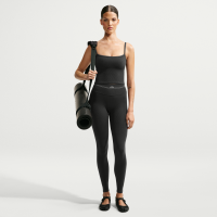 NikeSKIMS Ribbed Seamless-leggings med høj talje (66 cm) til kvinder - sort