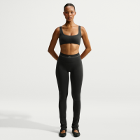 NikeSKIMS Ribbed Seamless Straight-leggings (86 cm) til kvinder - sort