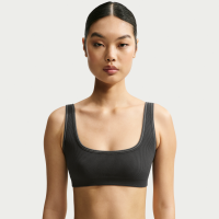 NikeSKIMS Ribbed Seamless Micro-Scoop-bh til kvinder - sort