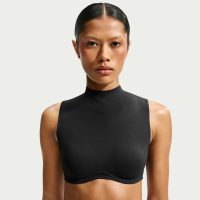 NikeSKIMS Studio Stretch-sports-bh med let støtte og mock-halsudskæring til kvinder - sort