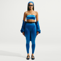 Højtaljede NikeSKIMS Satin Shine Bonded-leggings (66 cm) til kvinder - blå