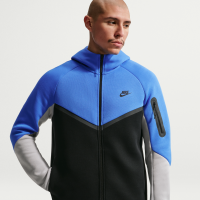 Nike Tech Windrunner-fleecejakke med lynlås til mænd - blå