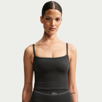 NikeSKIMS Ribbed Seamless Cami-tanktop til kvinder - sort