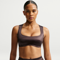 NikeSKIMS Satin Shine Open-Scoop-bh til kvinder - brun