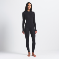 Højtaljede NikeSKIMS Satin Shine Bonded-leggings (66 cm) til kvinder - sort