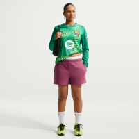 Nike Studio Fleece-shorts i medium vægt med mid rise til kvinder - rød