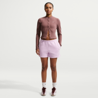 Nike Studio Fleece-shorts i medium vægt med mid rise til kvinder - lilla