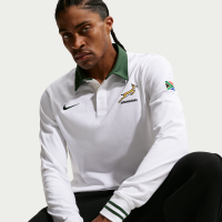 Langærmet Springboks Away Nike Rugby-spillertrøje til mænd - hvid