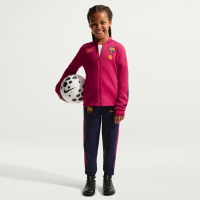 Maskinstrikket FC Barcelona Strike Nike Dri-FIT-fodboldtracksuit til mindre børn - rød