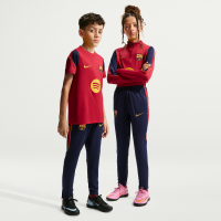 Maskinstrikkede FC Barcelona Strike Nike Dri-FIT-fodboldbukser til større børn - blå