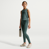 Højtaljede Nike Mavn-leggings i fuld længde til piger - grå