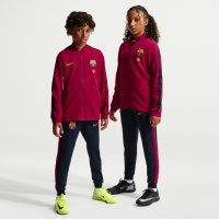 Maskinstrikket FC Barcelona Strike Nike Dri-FIT-fodboldtracksuit til større børn - rød