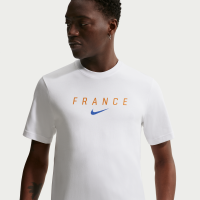 FFF Nike Dri-FIT-fodbold-T-shirt til mænd - hvid