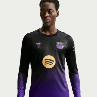 Langærmet FC Barcelona 2026/27 Stadium Away Kobe Dri-FIT-replikafodboldtrøje til mænd - lilla