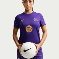 Kortærmet FC Barcelona Strike Away Kobe Dri-FIT-fodboldtop til kvinder - lilla