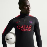 Maskinstrikket Paris Saint-Germain Strike Nike Dri-FIT-fodboldtræningsoverdel til mænd - sort