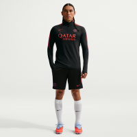Maskinstrikkede Paris Saint-Germain Strike Nike Dri-FIT-fodboldshors til mænd - sort