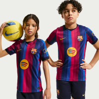 FC Barcelona 2026/27 Stadium Home Nike Dri-FIT Replica-fodboldtrøje til større børn - rød