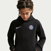 Paris Saint-Germain Club Nike Football-hættetrøje til større børn (drenge) - sort