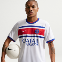 Paris Saint-Germain Home-Nike Dri-FIT-opvarmningstrøje til fodbold til mænd - hvid