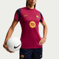 Kortærmet FC Barcelona Strike Nike Dri-FIT-fodboldtrøje til kvinder - rød