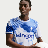 Chelsea FC Nike Dri-FIT opvarmningstrøje til fodbold til mænd - hvid