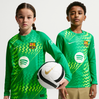 FC Barcelona 2026/27 Stadium Goalkeeper Nike Dri-FIT Replica-fodboldtrøje til større børn - grøn