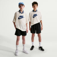 Vævede Nike -shorts til større børn - sort