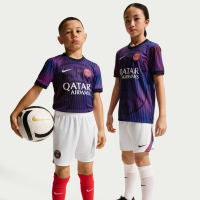 Paris Saint-Germain 2026/27 Stadium Away Nike Dri-FIT-replikafodboldshorts til større børn - hvid