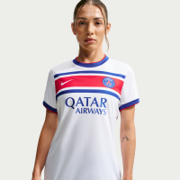 Paris Saint-Germain Home Nike Dri-FIT-opvarmningstrøje til fodbold til kvinder - hvid