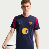 Kortærmet FC Barcelona Strike Nike Dri-FIT-fodboldtrøje til mænd - blå