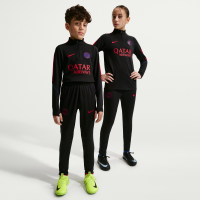 Maskinstrikkede Paris Saint-Germain Strike Nike Dri-FIT-fodboldbukser til større børn - sort