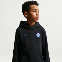 Inter Milan Club Nike Football-hættetrøje til større børn (drenge) - sort