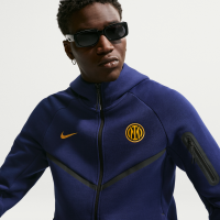 Inter Milan Tech Fleece Windrunner Nike Football-hættetrøje med fuld lynlås til mænd - blå