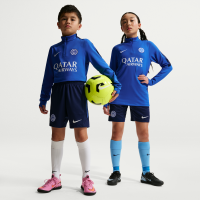 Maskinstrikkede Inter Milan Strike-Nike Dri-FIT-fodboldshorts til større børn - blå