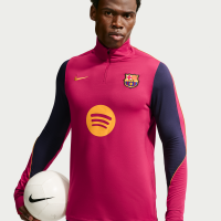 Maskinstrikket FC Barcelona Strike Nike Dri-FIT-fodboldtræningstrøje til mænd - rød