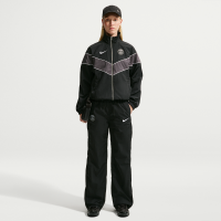 Vævede Paris Saint-Germain Windrunner Nike Football-bukser med høj talje til kvinder - sort