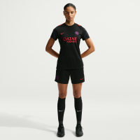 Maskinstrikkede Paris Saint-Germain Strike Nike Dri-FIT-fodboldshorts til kvinder - sort