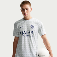 Inter Milan Nike Dri-FIT-opvarmningstrøje til fodbold til mænd - hvid