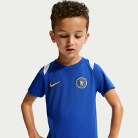 Kortærmet Chelsea FC Academy Pro Nike Dri-FIT-fodboldtrøje til mindre børn - blå