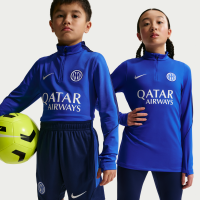 Maskinstrikket Inter Milan Strike Nike Dri-FIT-fodboldtop til større børn - blå