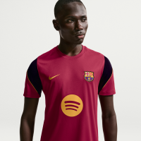 Kortærmet FC Barcelona Strike Nike Dri-FIT-fodboldtrøje til mænd - rød