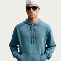 NikeCourt Heritage Dri-FIT-tennishættetrøje i french terry til mænd - blå