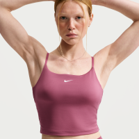 Justerbar Nike One-sports-bh-tanktop med indlæg og medium støtte til kvinder - rød
