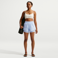Højtaljede Nike One-Dri-FIT-2-in-1-shorts (7,5 cm) til kvinder - blå