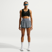 Nike Flow Dri-FIT 2-i-1-løbeshorts med høj talje til kvinder - grå