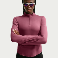 Nike Swift UV-løbetop med Dri-FIT og 1/4 lynlås til kvinder - rød