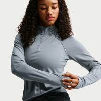 Nike Tempo Dri-FIT-løbetrøje med 1/4 lynlås til kvinder - grå