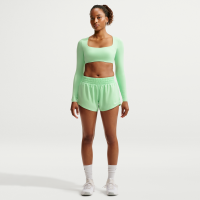 Nike One Dri-FIT-shorts med indershorts (7,5 cm) og mellemhøj talje til kvinder - grøn